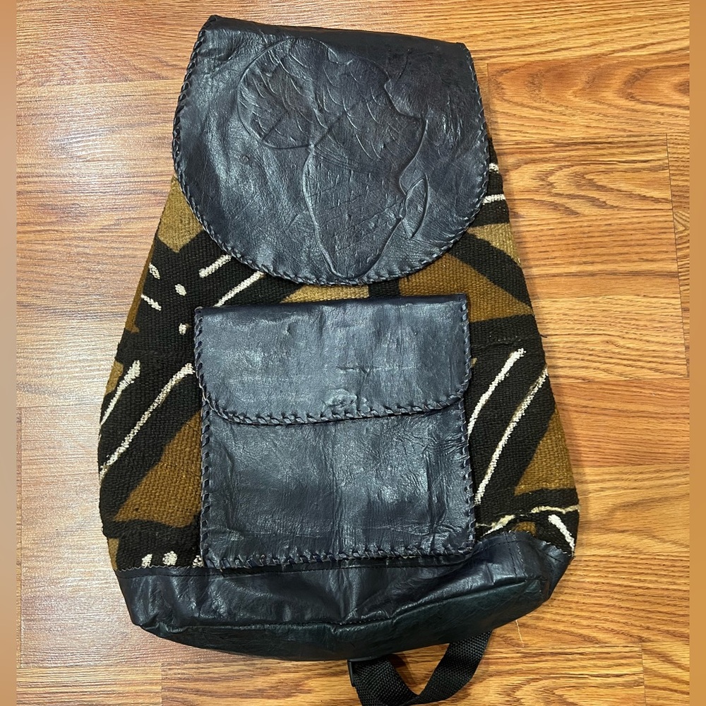 Authentic Kente Cloth Handmade Backpack